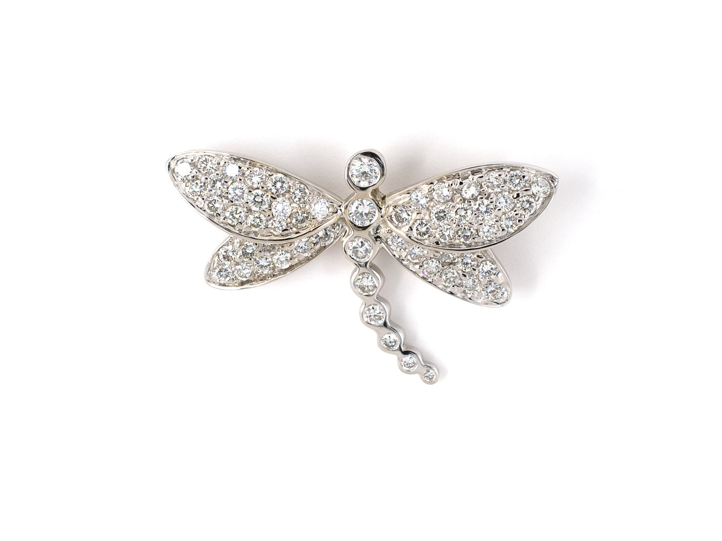 24168 - Gold Diamond Dragonfly Pin