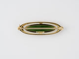 24189 - Circa 1900 Tiffany Gold Nephrite Amethyst Black Enamel Frame Pin