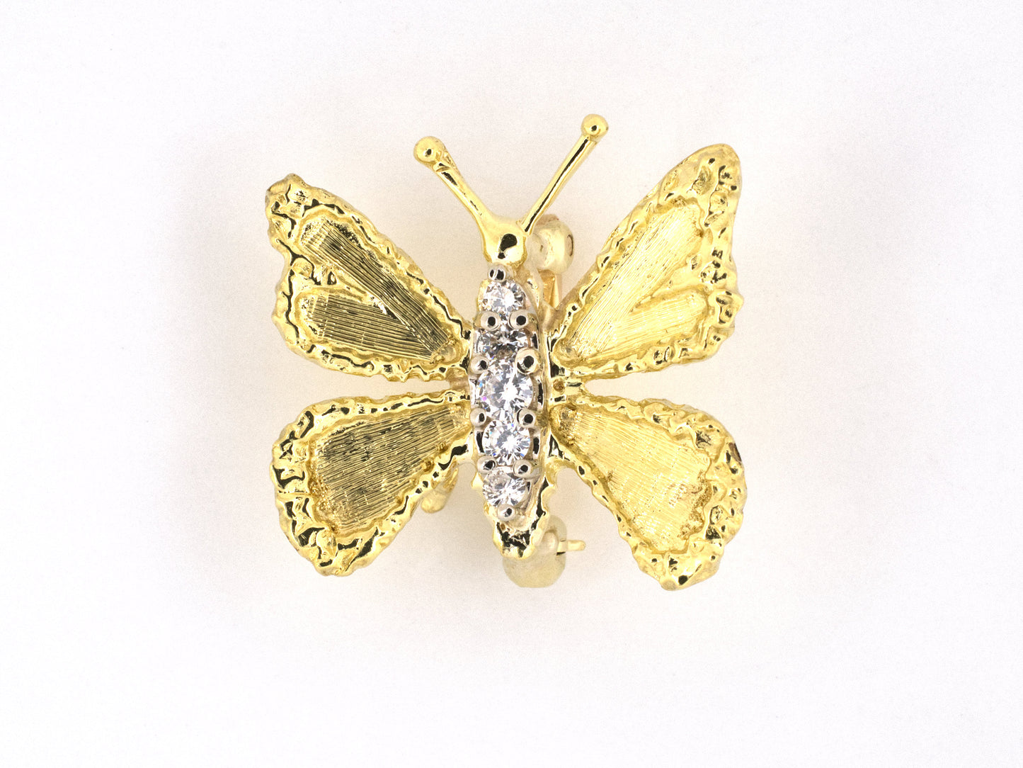 24286 - Honora Gold Diamond Butterfly Pin