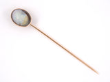31370 - Victorian Gold Oval Opal Stick Pin