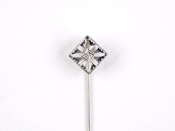 31374 - Art Deco Gold Diamond Stick Pin