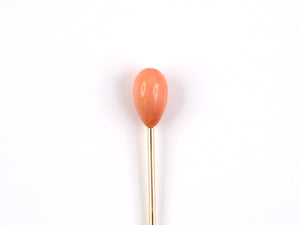 31376 - Victorian Gold Coral Stick Pin