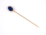 31378 - Victorian Dreher Gold Oval Lapis Stick Pin