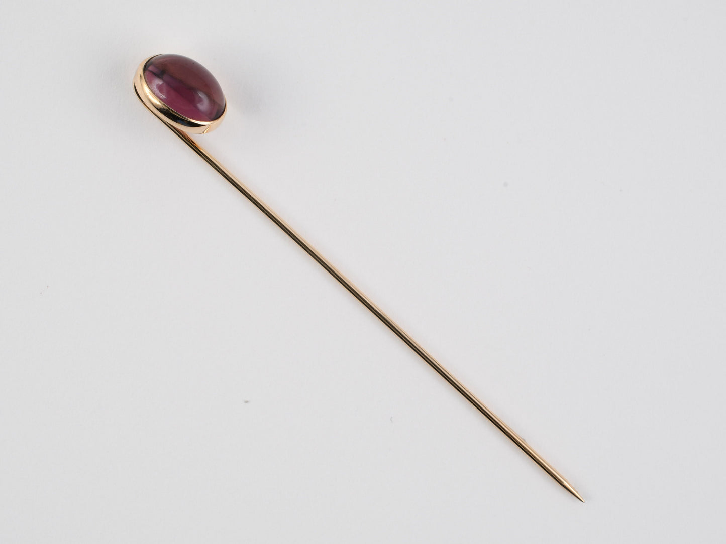 31403 - Gold Amethyst Oval Stick Pin