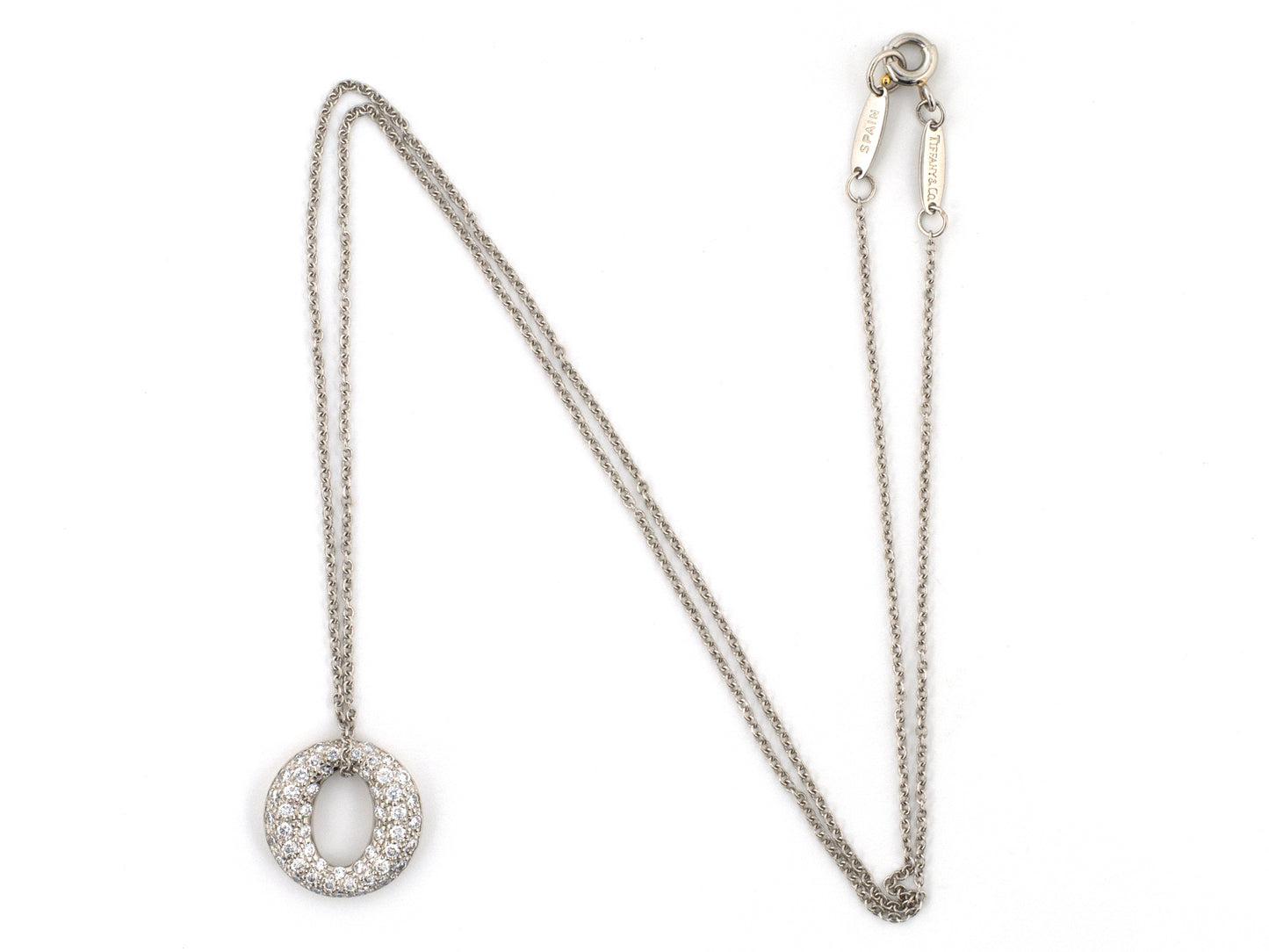 43620 - Peretti Tiffany Sevillana Platinum Diamond Pendant Necklace