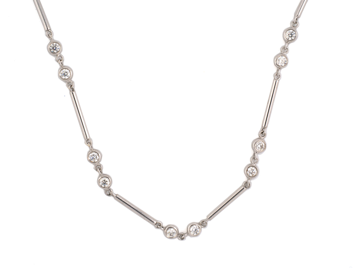 45474 - SOLD - Gold Diamond Necklace