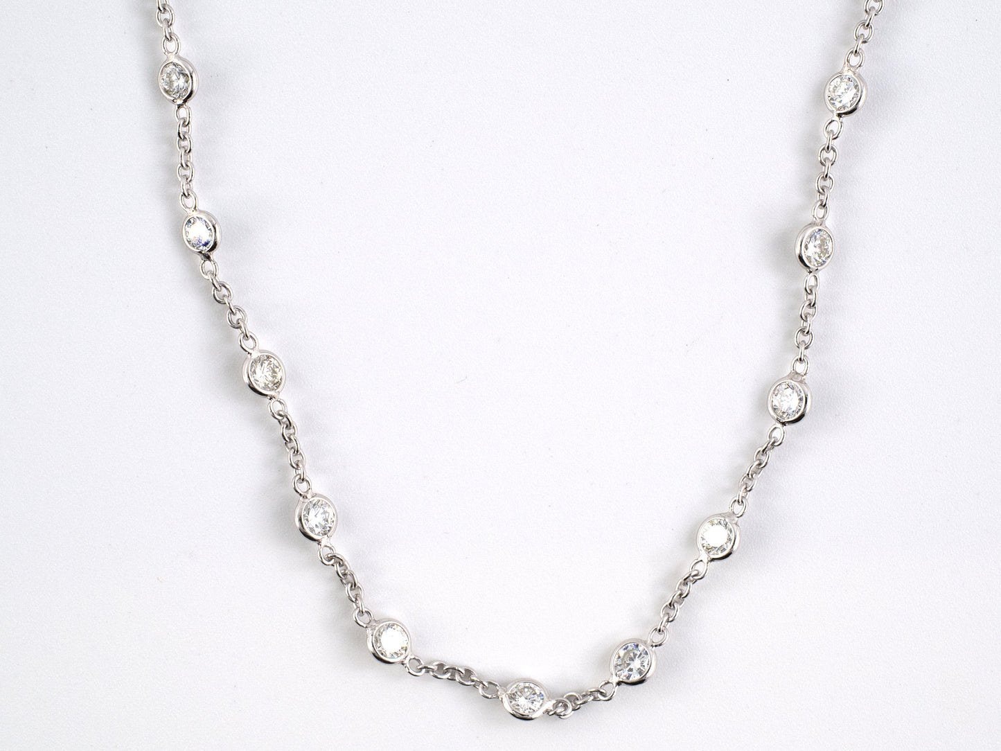 45477 - SOLD - Gold Diamond-By-The-Yard Necklace