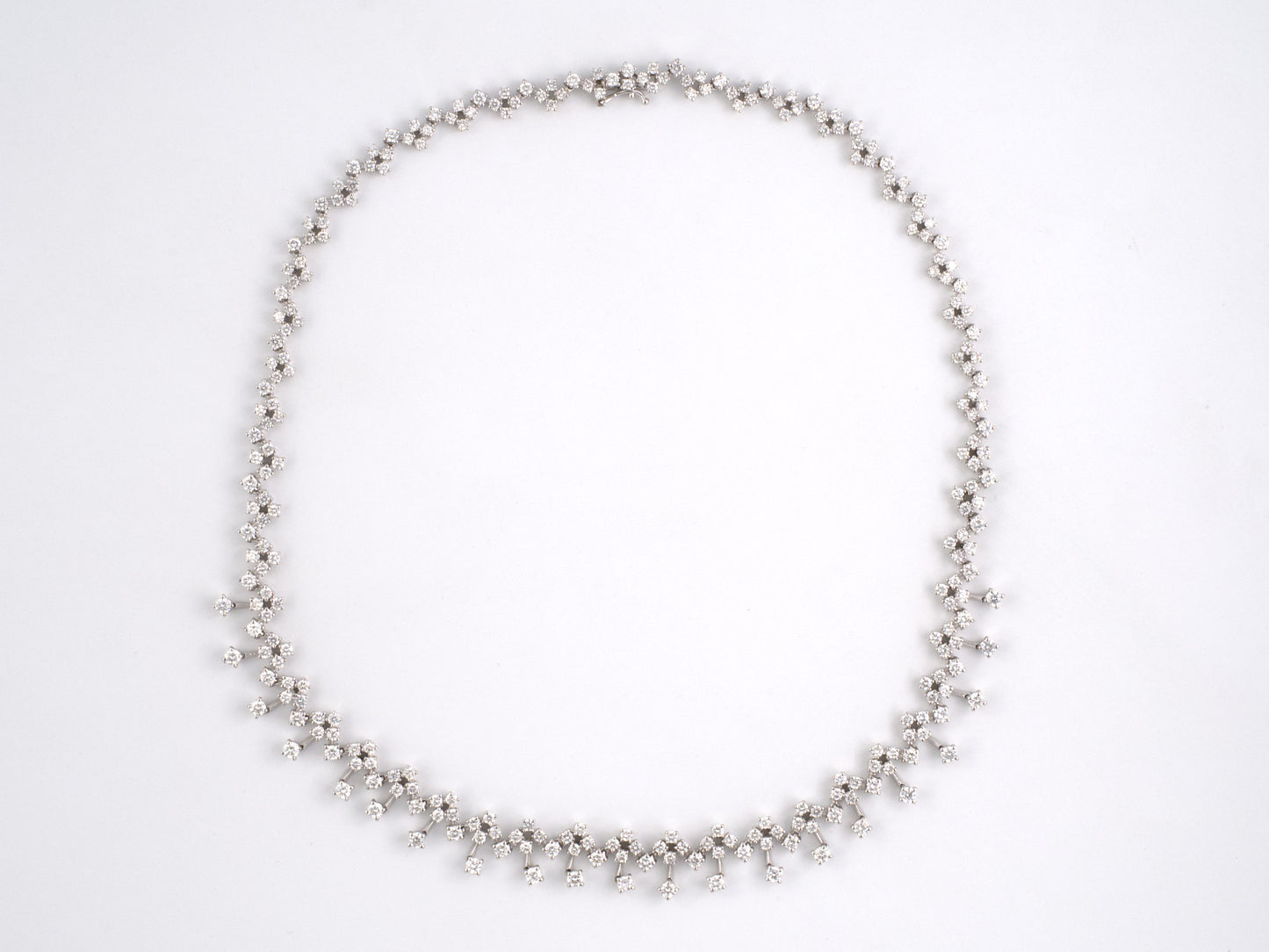 45503 - SOLD - Gold Diamond Italy Festoon Necklace