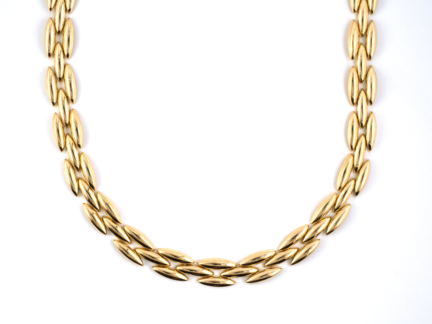 45509 - SOLD - Gold Cartier Gentiane Italy Collar Necklace