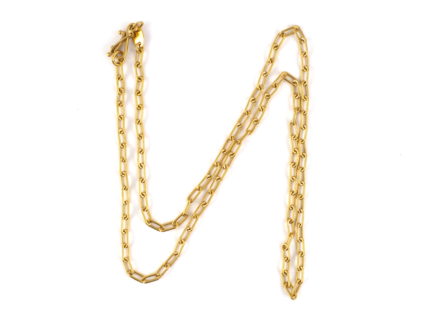 45600 - D. Tishbi Gold Oval Cable Link Handmade Necklace
