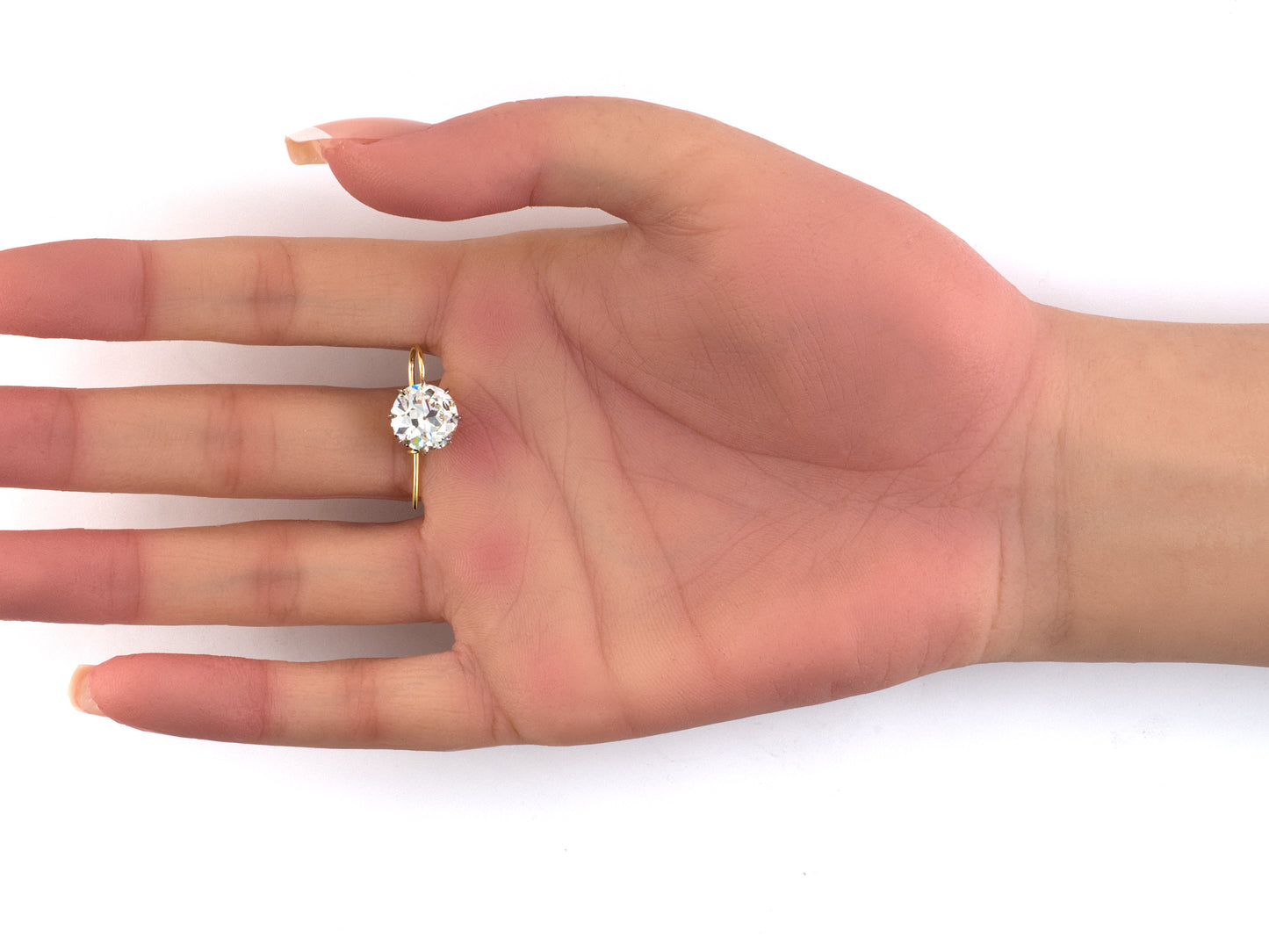 51258 - Platinum Gold Diamond Earrings