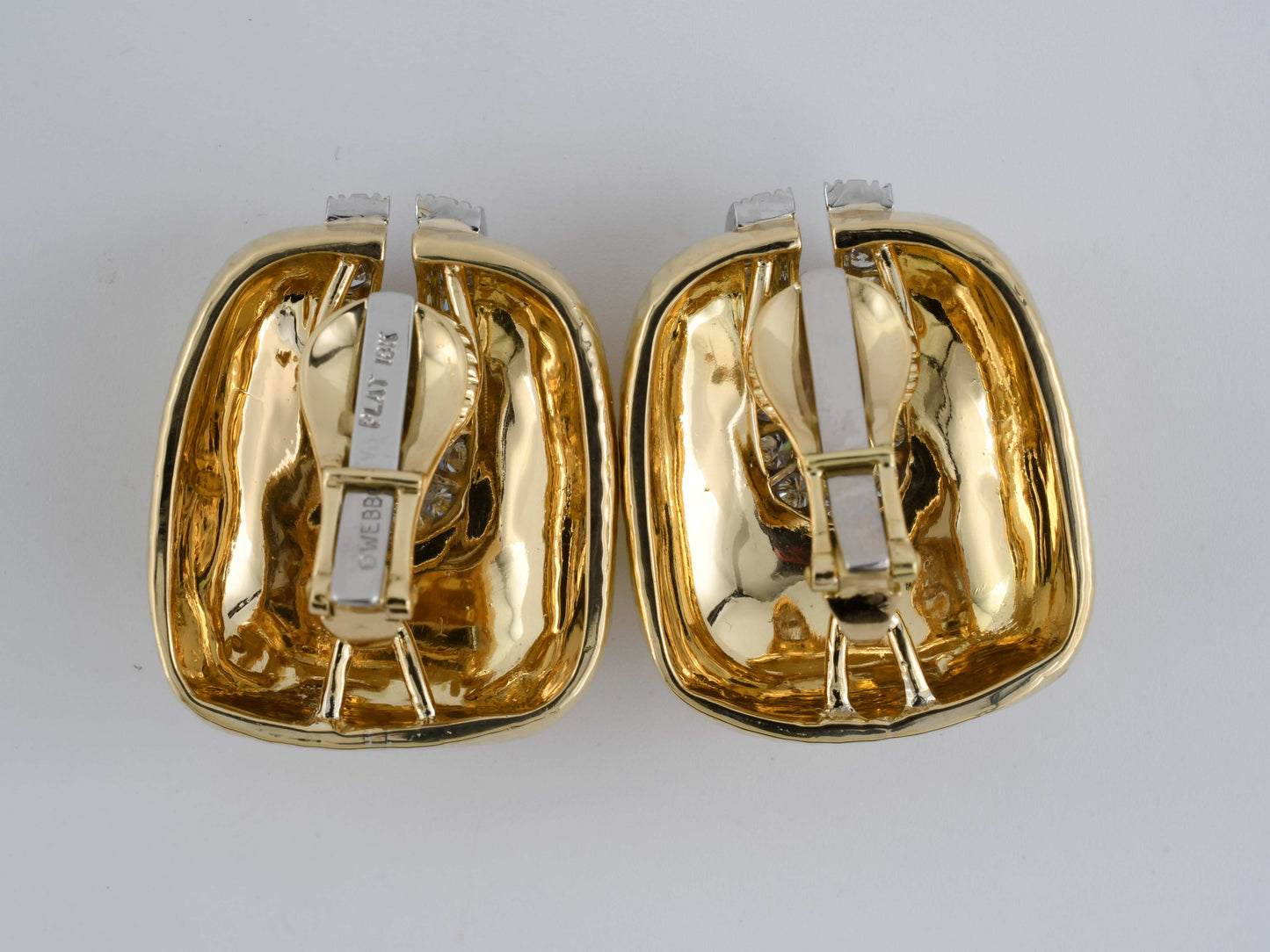 54262 - "Webb" Gold Platinum Diamond Earrings