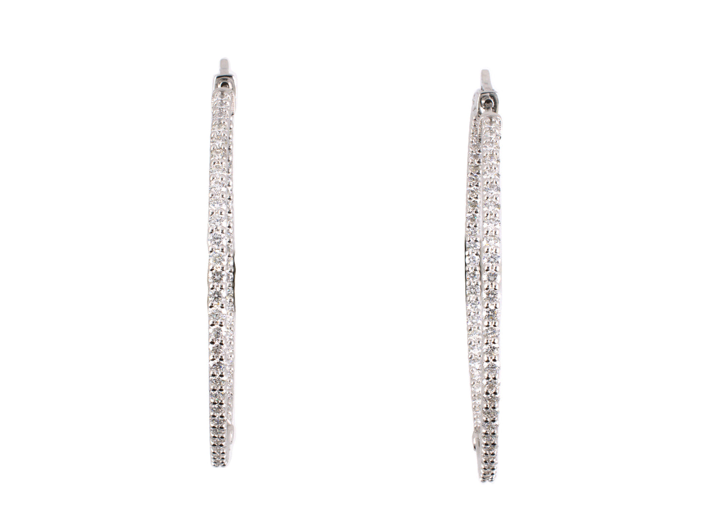 54273 - Gold Diamond Hoop Earrings