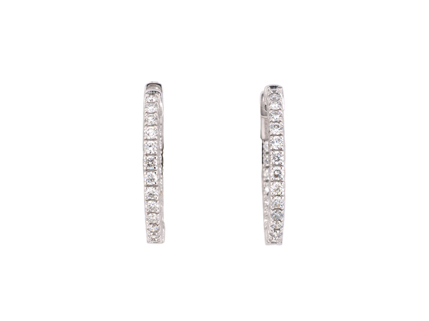 54274 - Gold Diamond Hoop Earrings