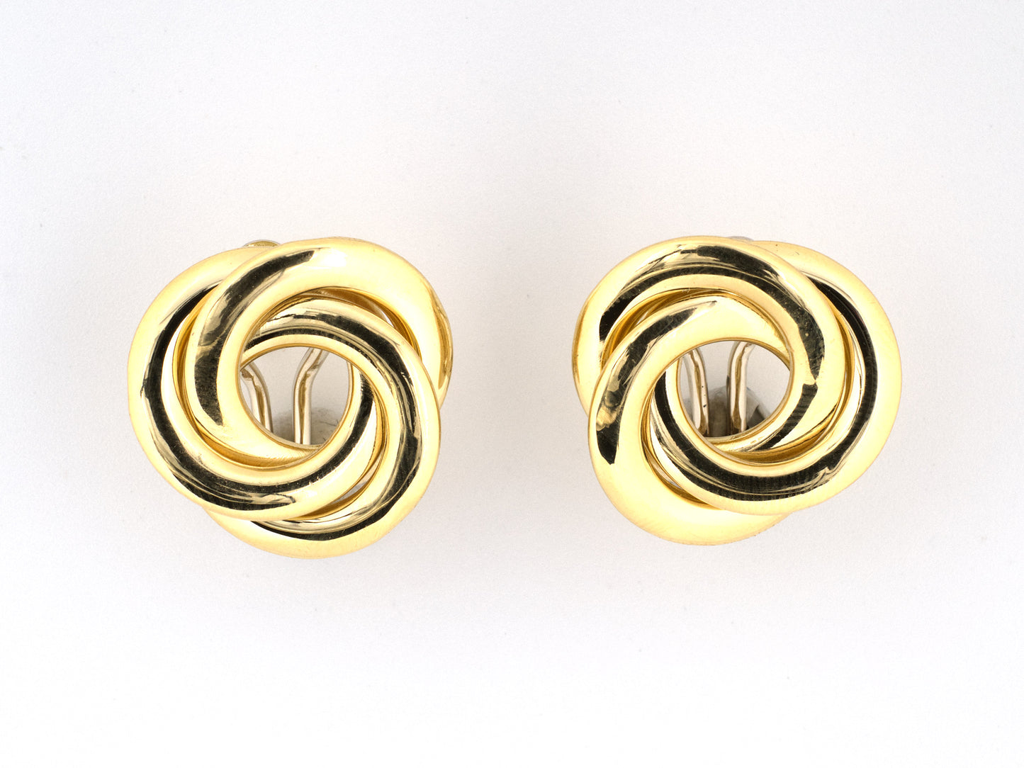 54302 - SOLD - Nicolis Cola Gold Lovers Knot Earrings