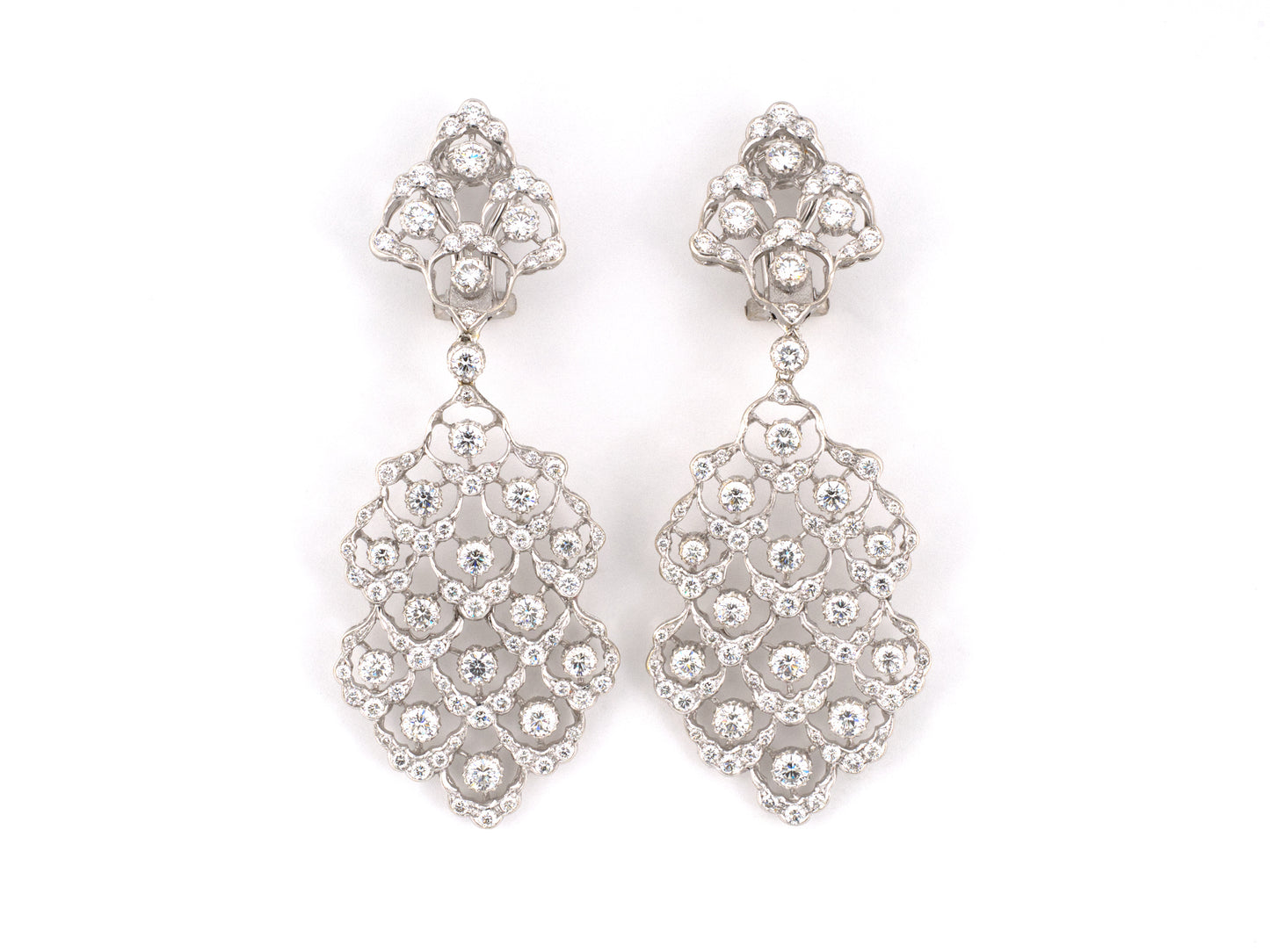 54339 - SOLD - Buccellati Gold Diamond Detachable Drop Earrings