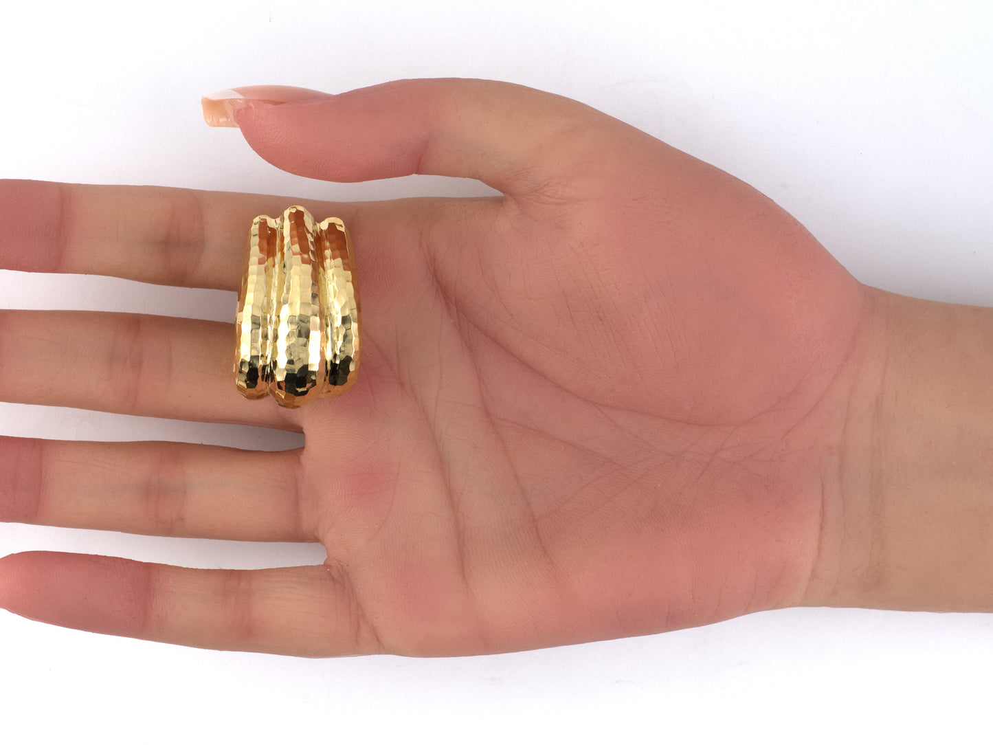 54480 - Webb Gold Faceted Hoop Style Earrings