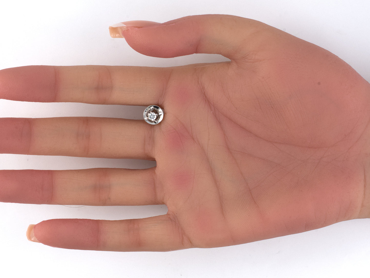 54487 - Gold Diamond Circular Stud Earrings