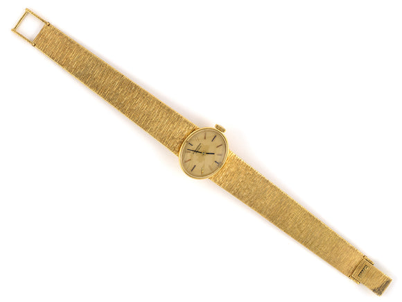 61108 - Circa1970s International Watch Co Gold Textured Mesh Watch