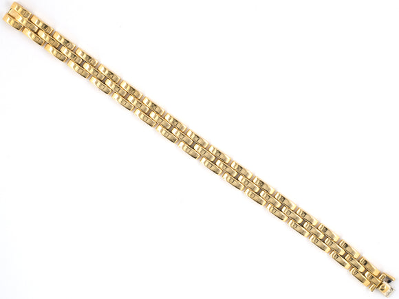 73079 - Cartier Gold French Panther Link Tank Bracelet