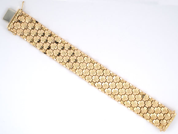 73840 - Circa 1950 Gold Flexible Italy Bracelet