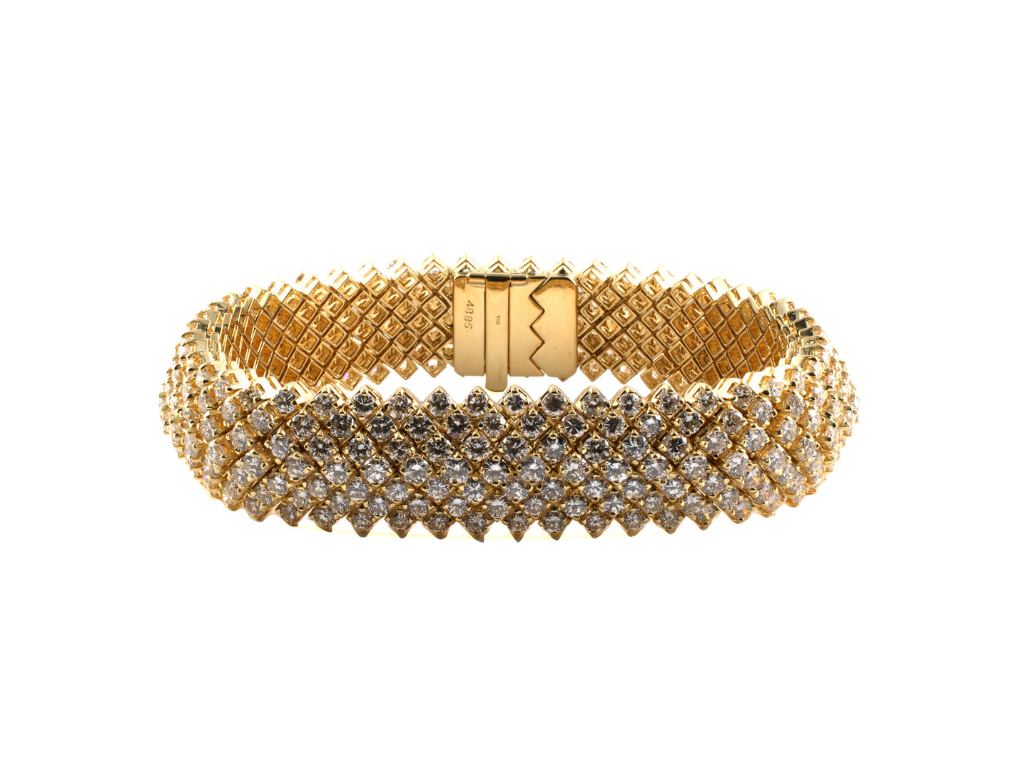 73841 - 18K Yg Diamond Convex Flexible Bracelet