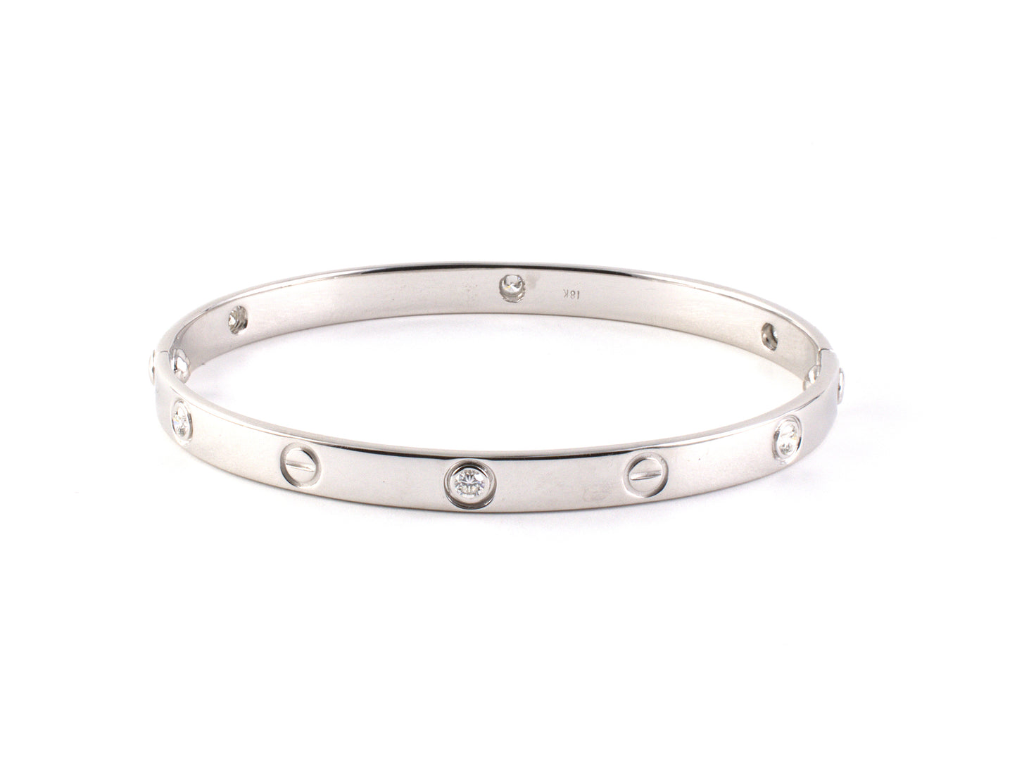 73852 - Gold Diamond Love Bracelet Bangle