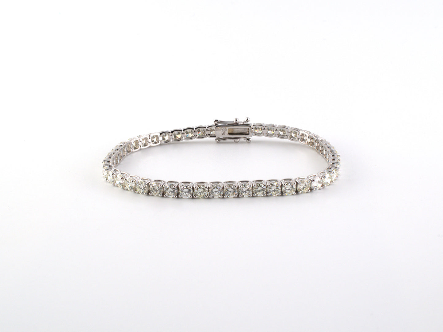 73874 - Gold Diamond Straight Line Tennis Bracelet