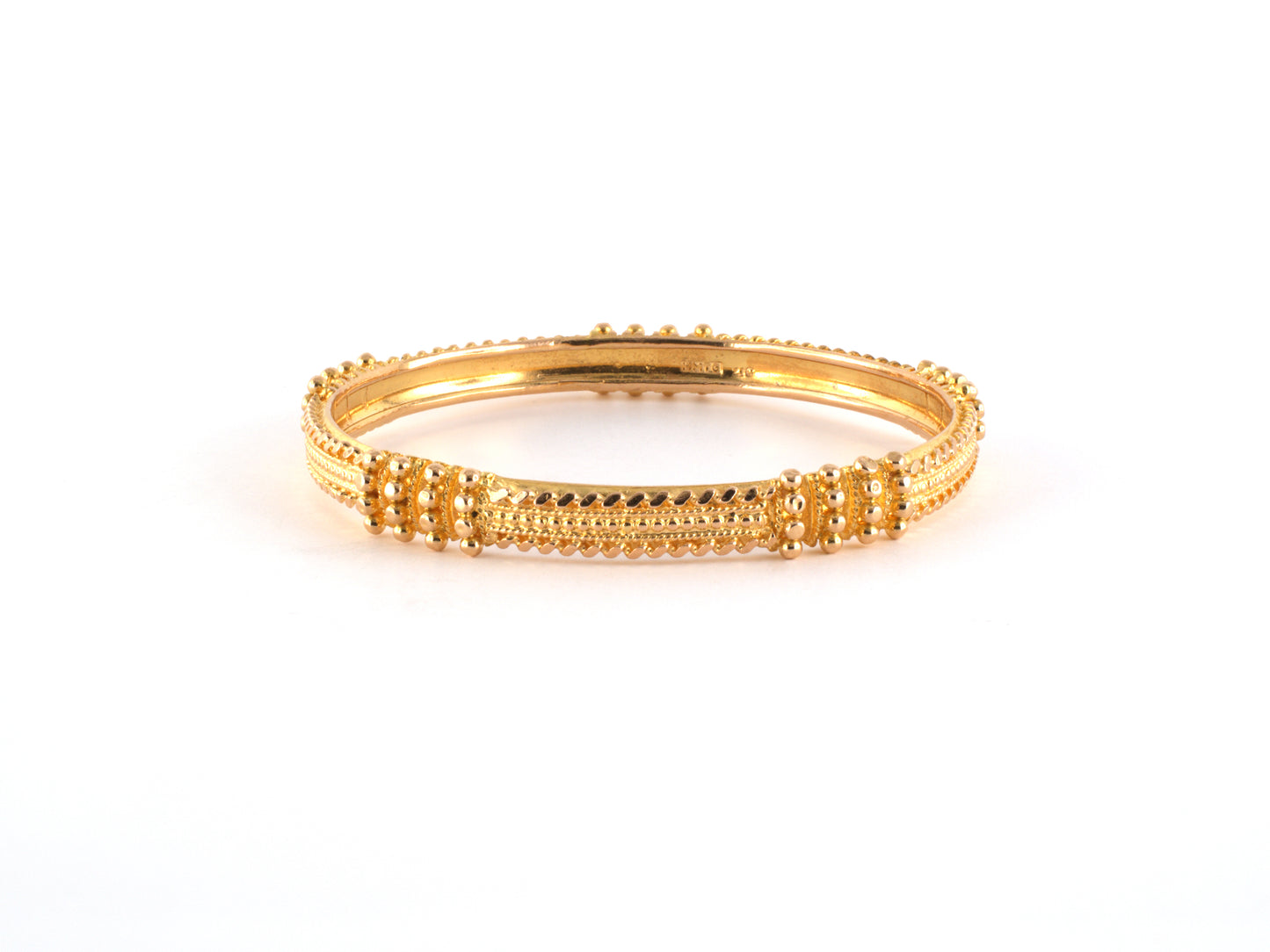 73888 - Gold Beaded Bangle Bracelet
