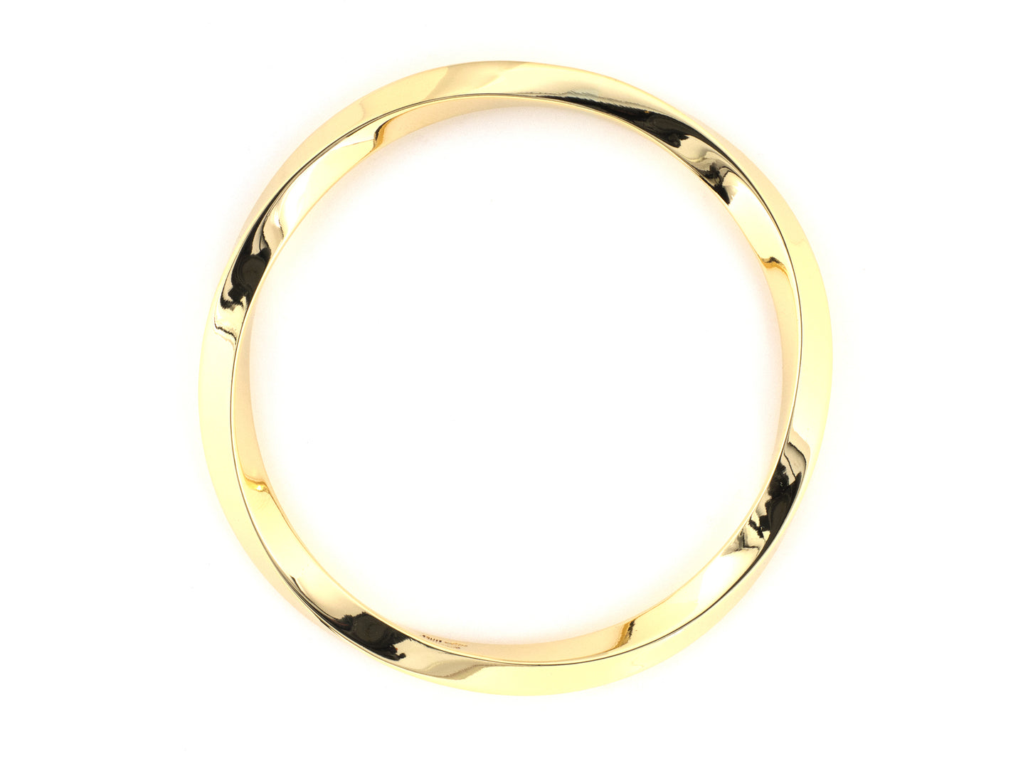 73941 - Tiffany Italy Gold Twisted Bangle Bracelet