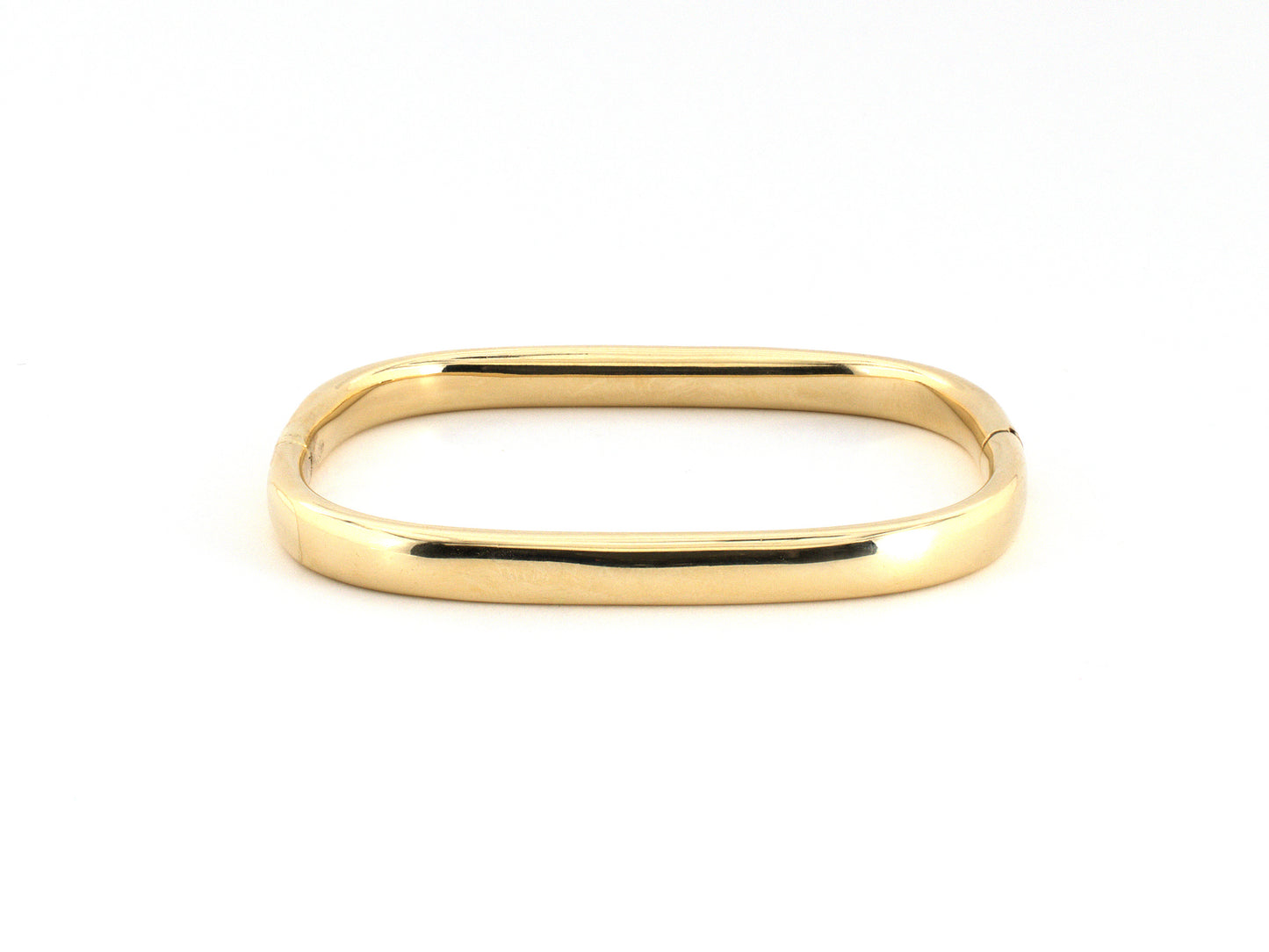 73993 - Italy Gold Hollow Square Hinged Bangle Bracelet