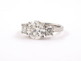 902149 - Platinum GIA Diamond 4-Prong 3-Stone Engagement Ring
