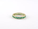 902156 - Gold Emerald Channel Set Eternity Ring