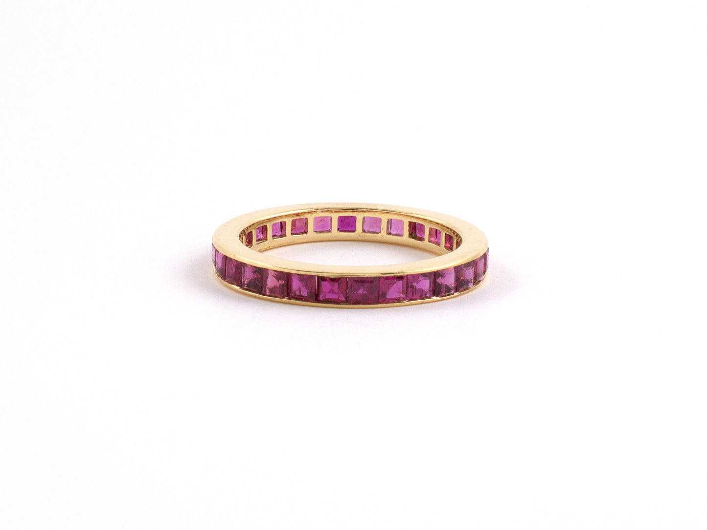 902161 - Gold Ruby Channel Set Eternity Ring