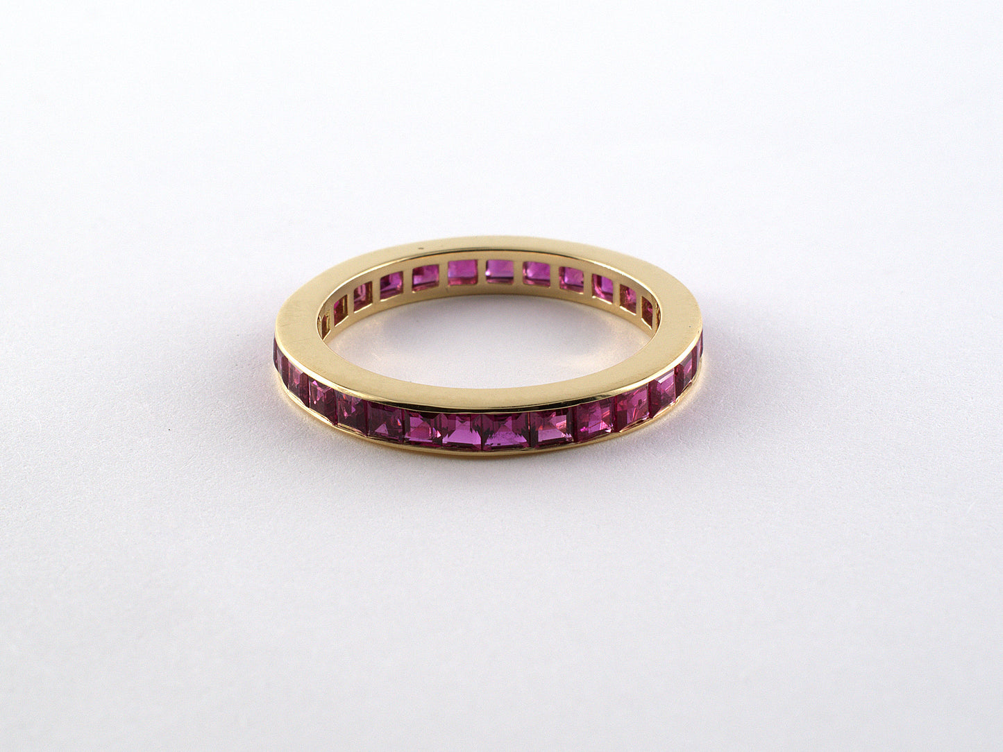 902162 - SOLD - Gold Ruby Channel Set Eternity Ring