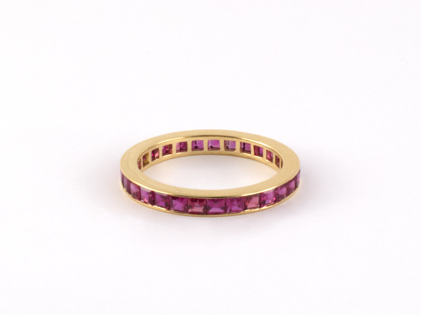 902163 - SOLD - Gold Ruby Channel Set Eternity Ring