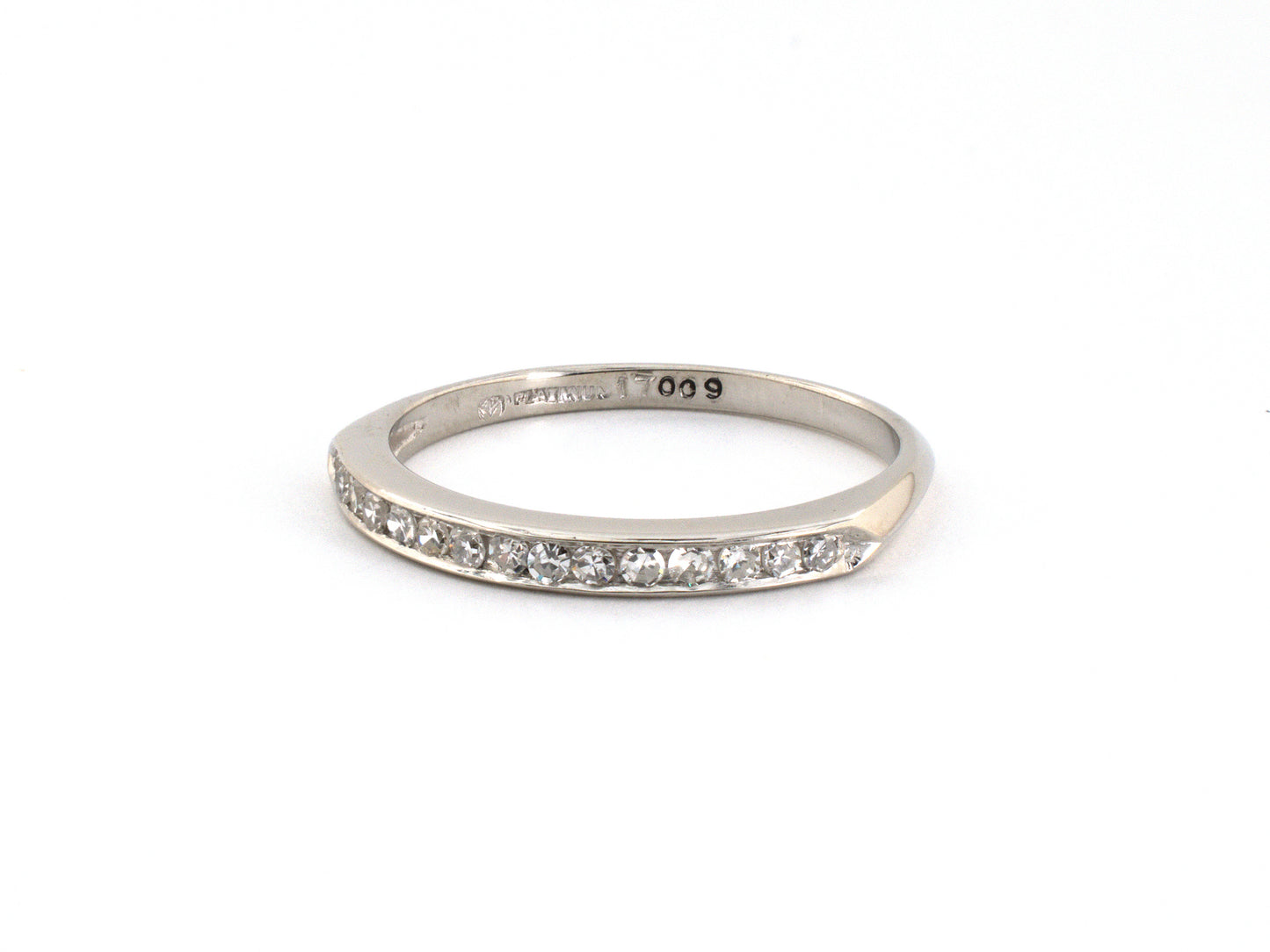 902330 - Circa 1950 Maurice Tishman Platinum Diamond Wedding Band