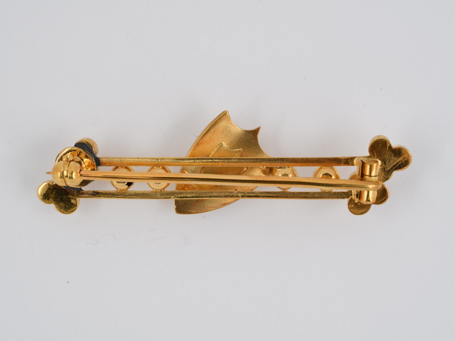 20002 - SOLD - Victorian Gold Pearl Bar Pin