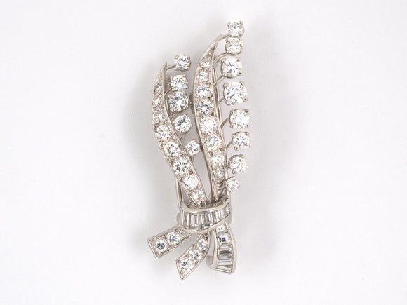 21931 - Oscar Heyman J E Caldwell, Circa:1953 Platinum Diamond Clip Pin