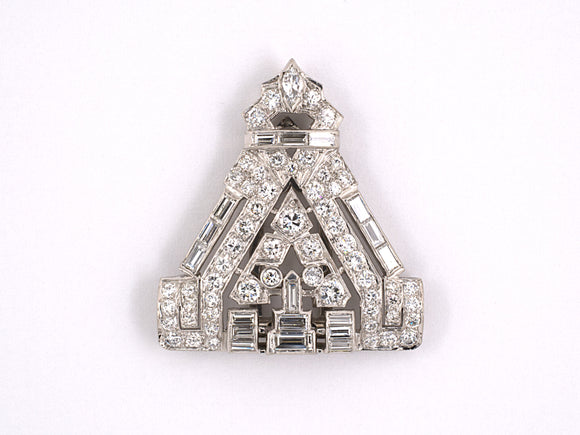 22174 - Art Deco Platinum Diamond Pin