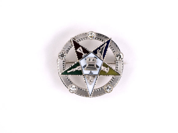 22824 - Circa 1950 Gold Eastern Star Diamond Pin