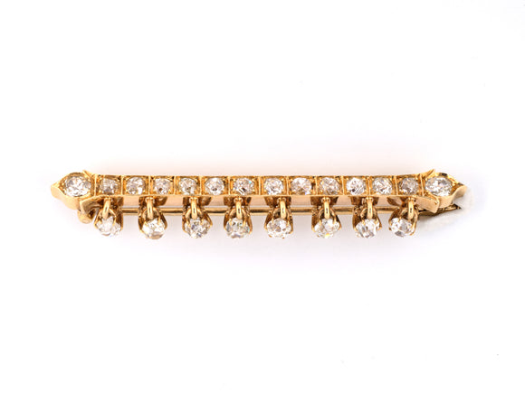 23229 - Victorian Gold Diamond Bar Pin
