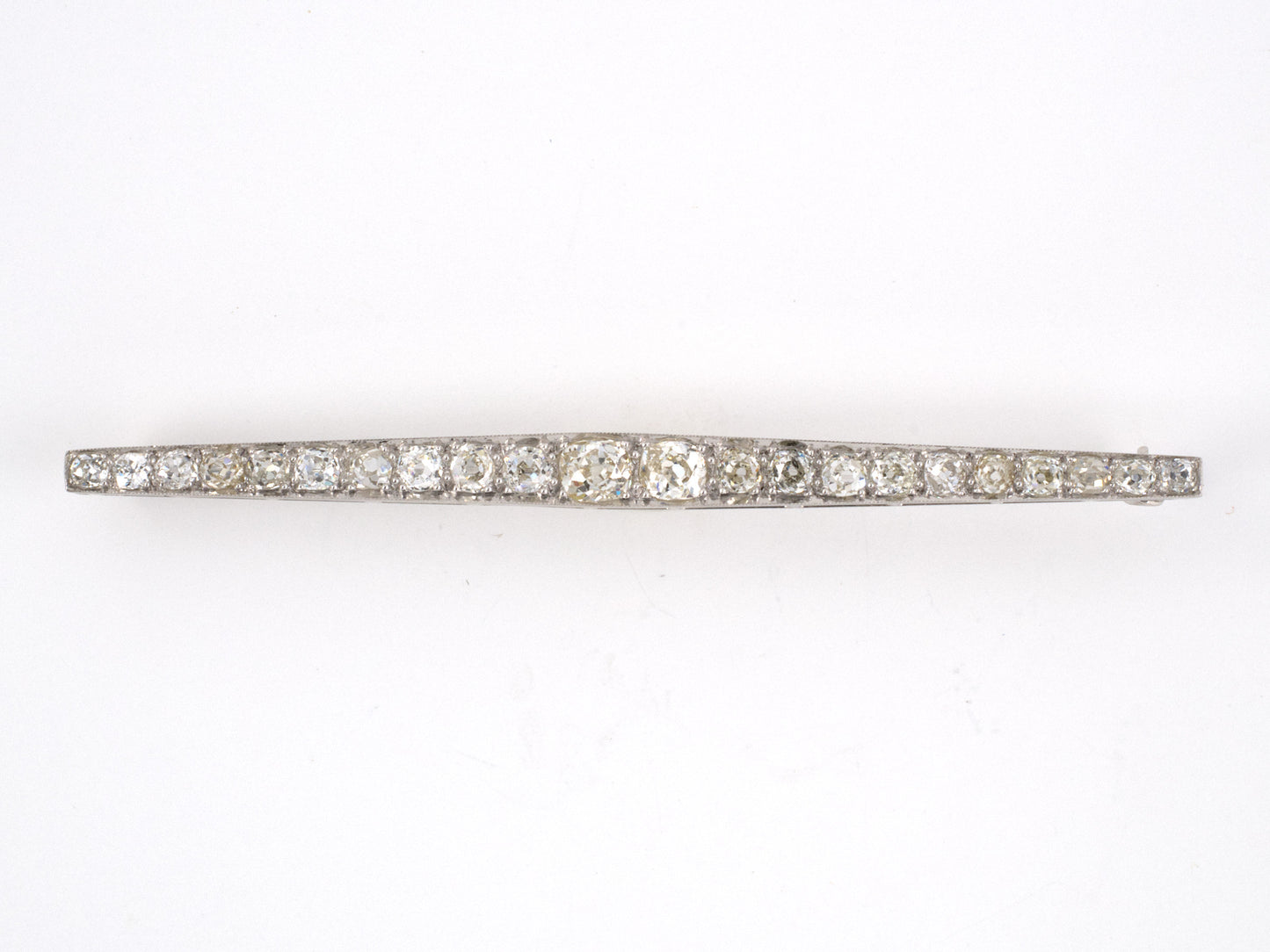 23275 - SOLD - Art Deco Platinum Diamond Bar Pin