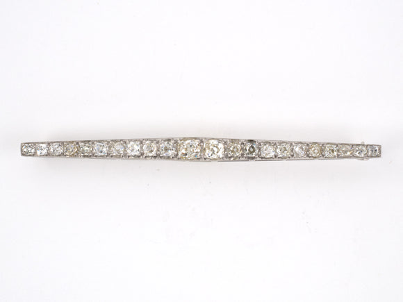 23275 - Art Deco Platinum Diamond Bar Pin