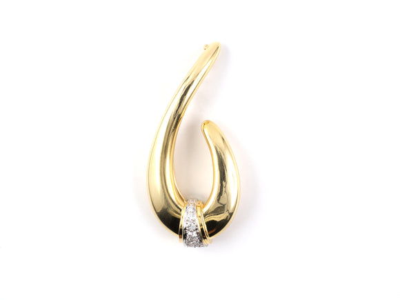 23318 - Gold Diamond Hoop Pin Pendant
