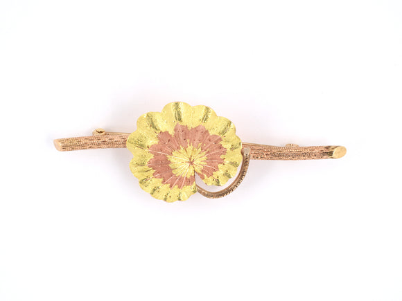 23418 - SOLD - Victorian Gold Flower Branch Pin