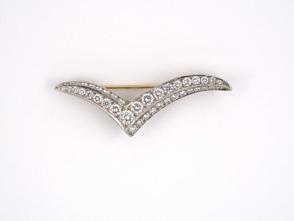 23714 - SOLD - Tiffany Platinum Diamond Pin