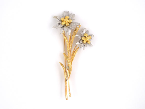 23891 - SOLD - Buccellati Gold Flower Clip Pin