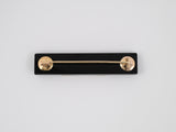 24192 - Circa 1815 Victorian Gold Black Onyx Pearl Mourning Bar Pin