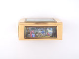 30542 - Circa 1815 Georgian S.S. Saillant French Gold Enamel Painted Pictures Objects D'Art Utility Box